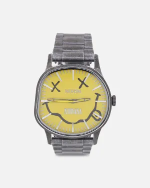 Nixon X Nirvana Sentry Wobble Watch Yellow Nirvana