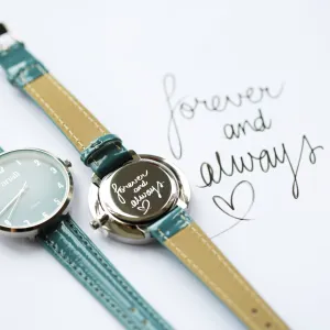 Personalised Anaii Watch Handwriting Engraved Jupiter Teal