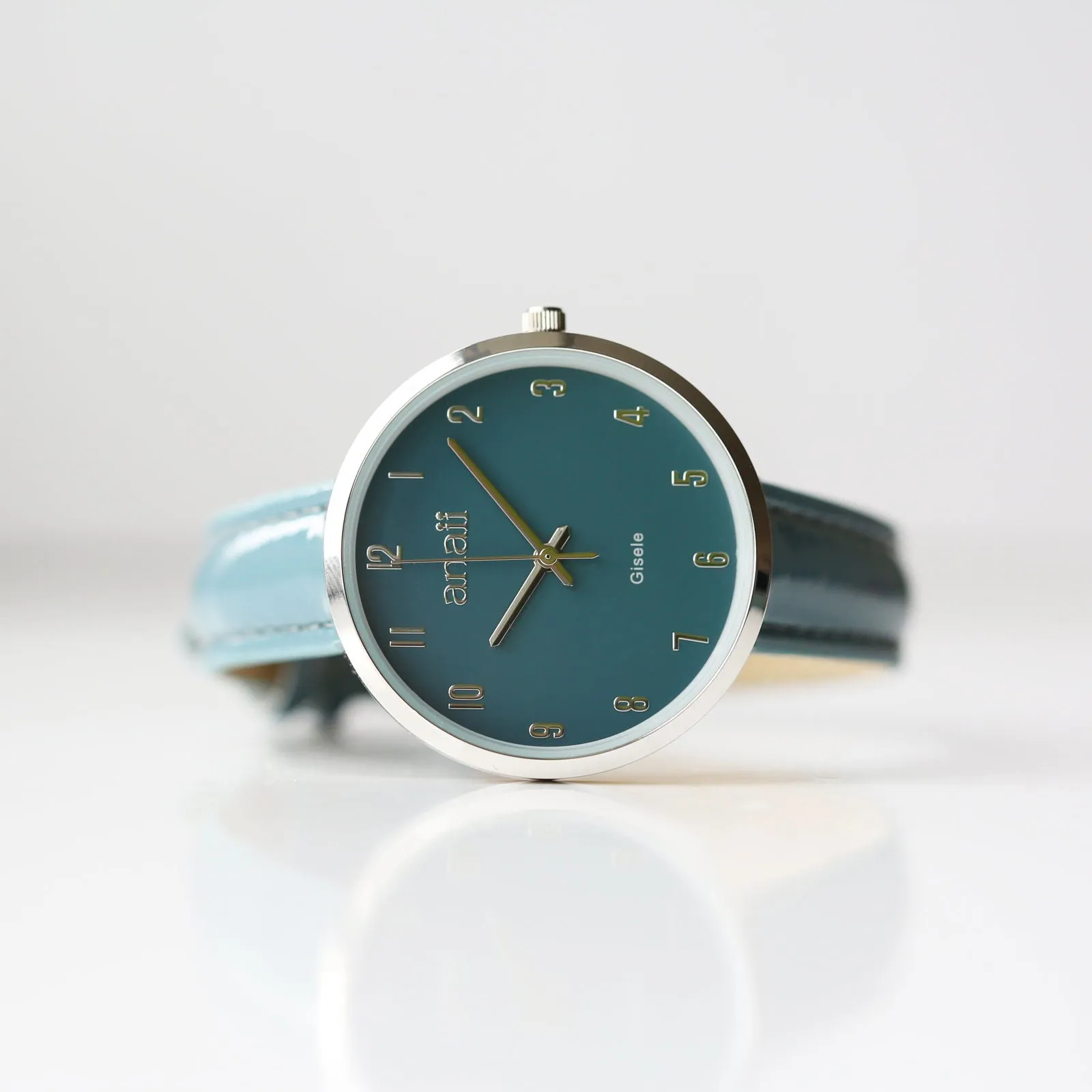 Personalised Anaii Watch Handwriting Engraved Jupiter Teal