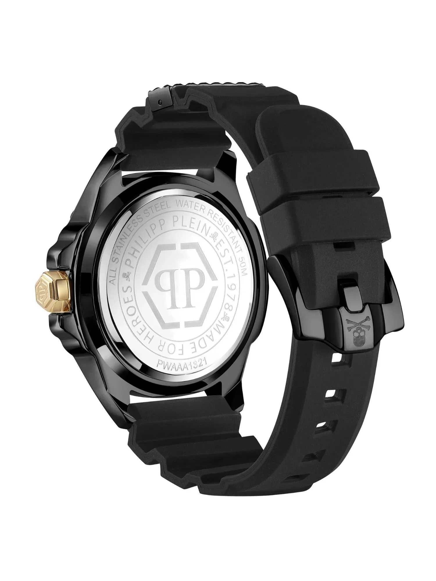 Philipp Plein Men 44 MM Size Black Dial Analog Watch - PWAAA1321