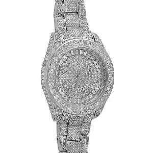 Platinum Custom Bling Bling Watch 41MM