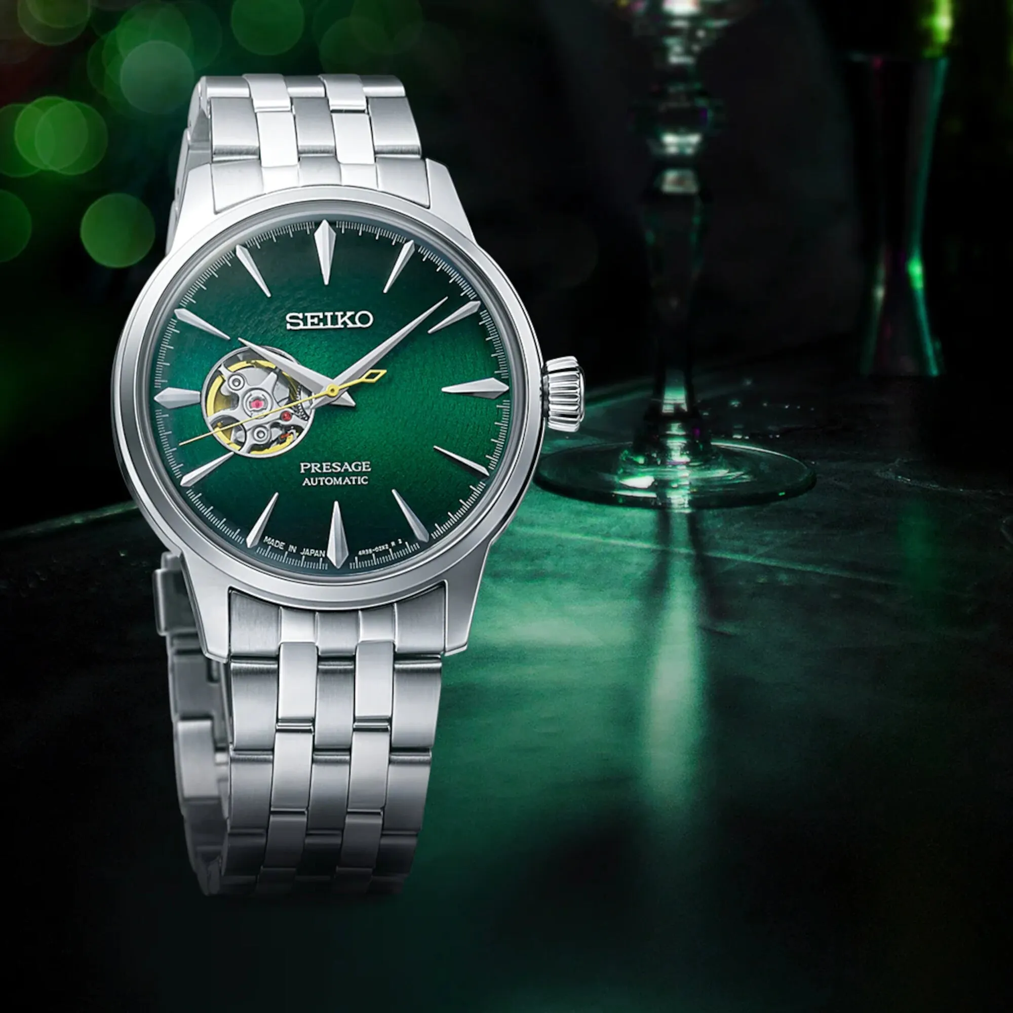 Presage Men's Green Automatic Stainless steel Watch