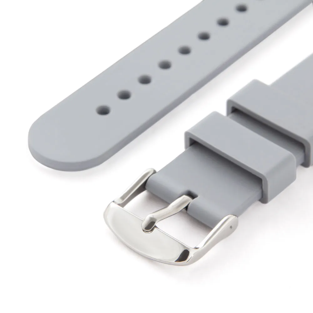 Quick Release Silicone Watch Band - Platinum Gray