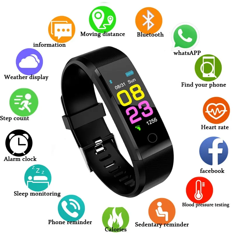 "ZAPET" New Smart Watch Heart Rate Monitor   Blood Pressure   Fitness Tracker (Sport Watch for IOS Android BOX)