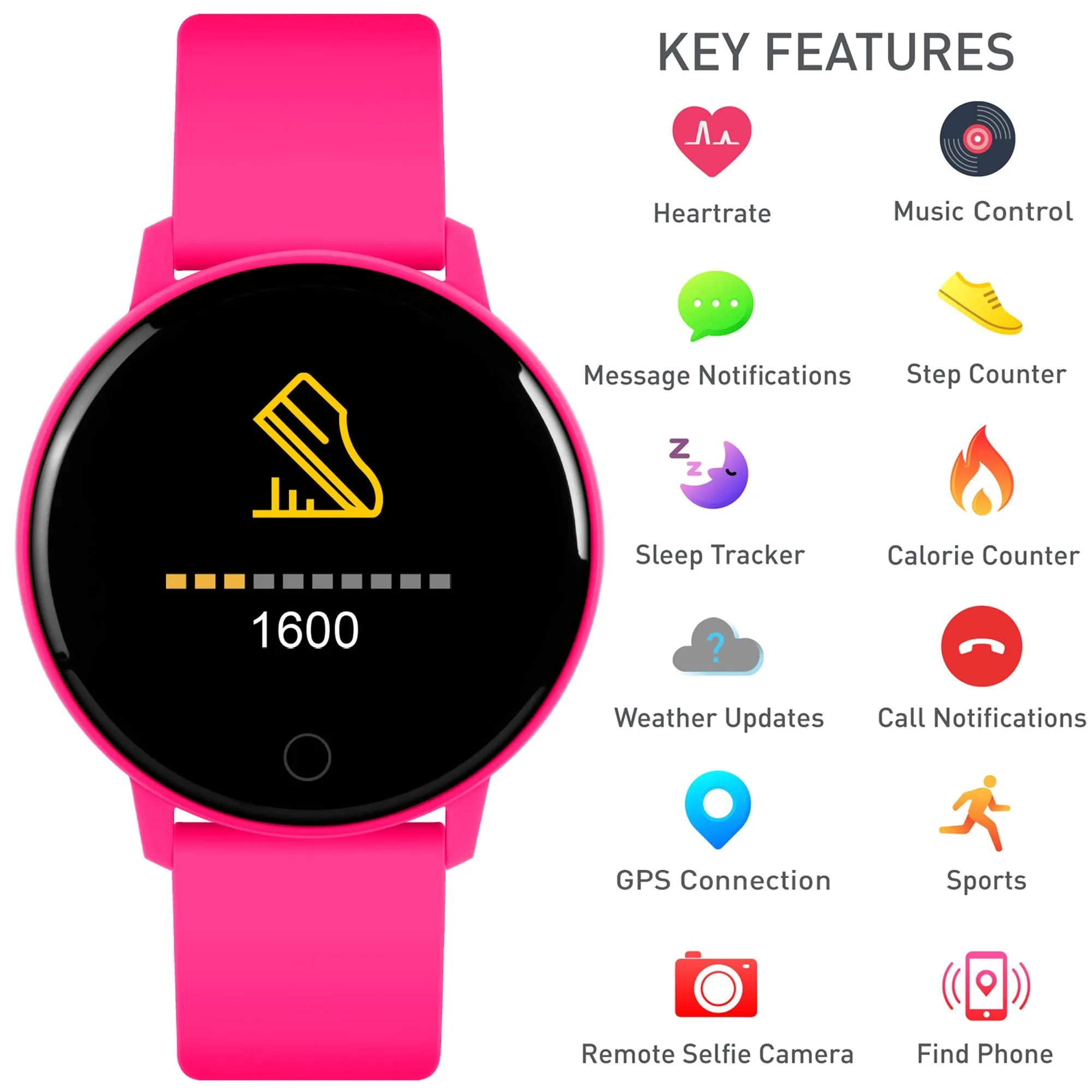 Reflex Active Series 9 Pink Smart Watch RA09-2114