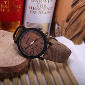 Simulation Wooden Relojes Quartz Men Watches Casual Wooden Color Leather Strap Watch Wood Male Wristwatch Relogio Masculino