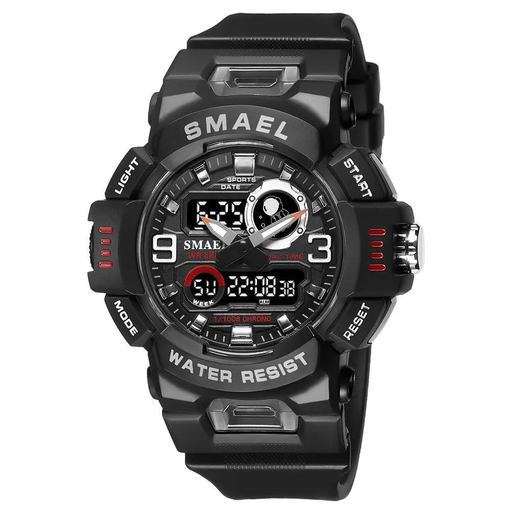 SMAEL New Outdoor Electronic Alarm Sports Watch Double Display Electronic Watch