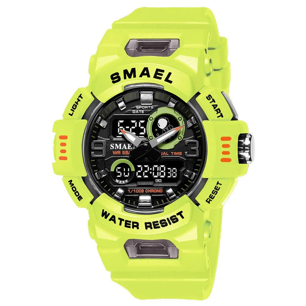 SMAEL New Outdoor Electronic Alarm Sports Watch Double Display Electronic Watch