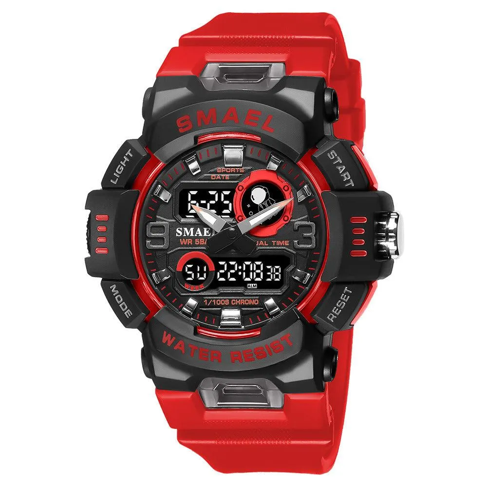 SMAEL New Outdoor Electronic Alarm Sports Watch Double Display Electronic Watch