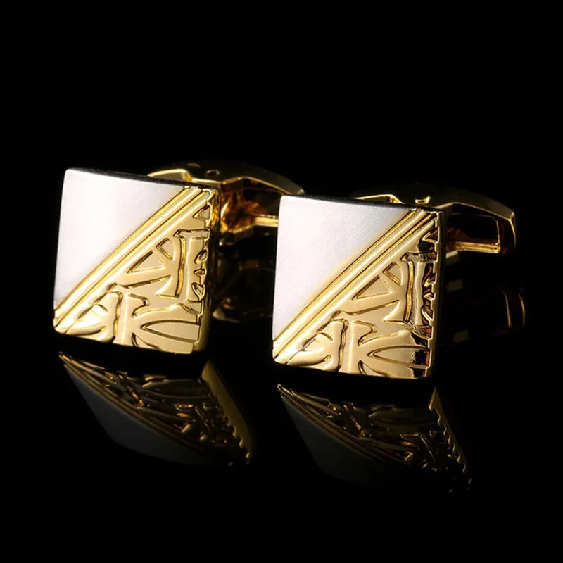 Square Pattern Gold And Silver High Quality French Cuff Nails In Pure Copper