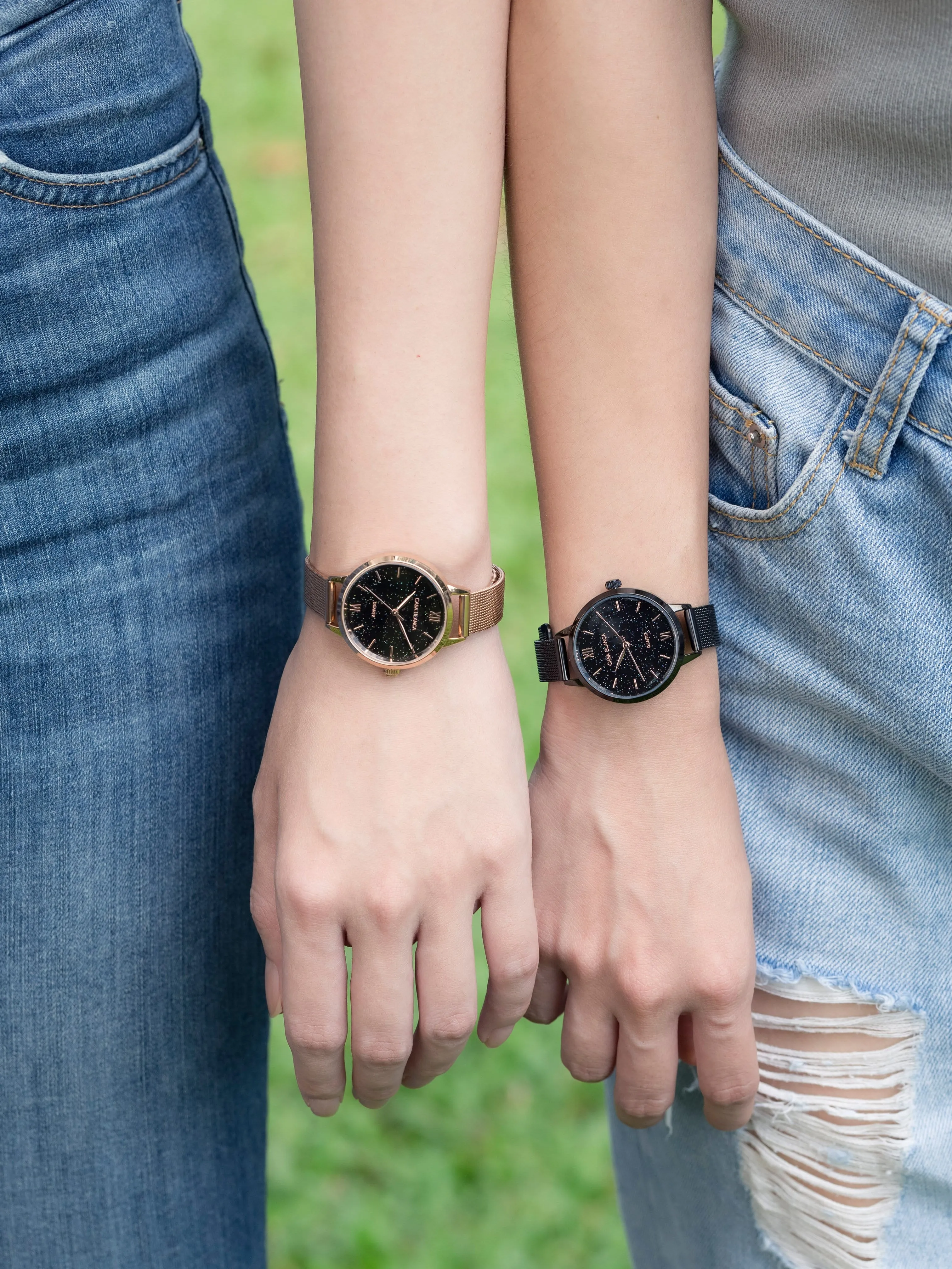 Starry Watch | Black Mesh Strap