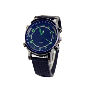 The Gerat Decorative Rubber Strap Watch (Green)