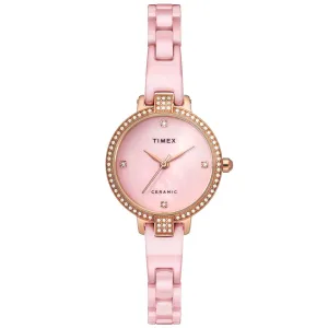 Timex Mother Of Pearl Pink Dial Women Analog Watch - TWEL15701