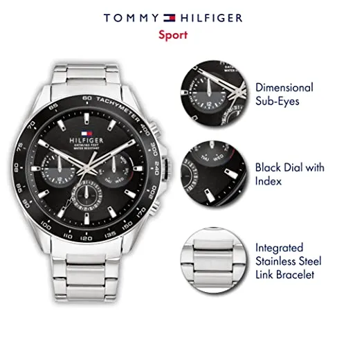 Tommy Hilfiger Black Dial Round Shaped Sport Men Watch_TH1791967W