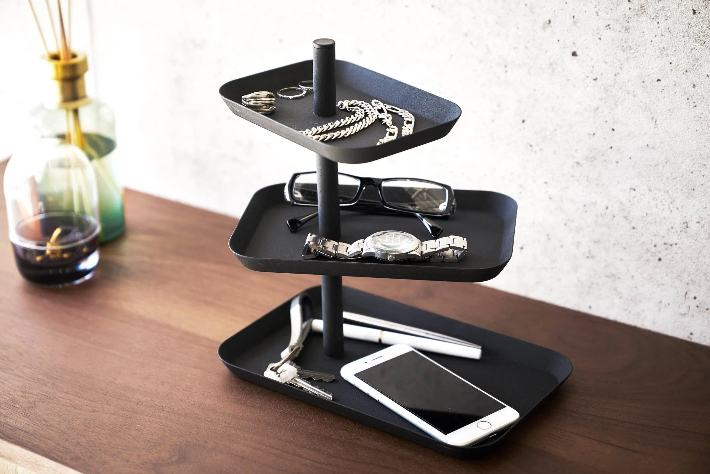 Tower Jewelry   Accessory Trays - Steel: White