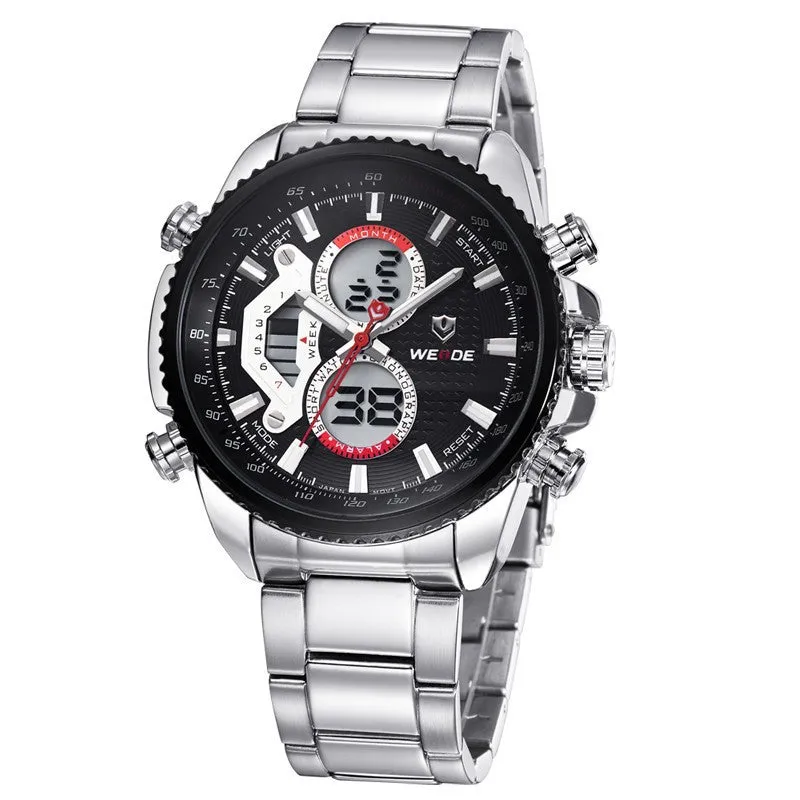 WEIDE Quartz Military Watches Sports Watch,Top Luxury Brand Business Men Watch Water Resistant Digital Watch