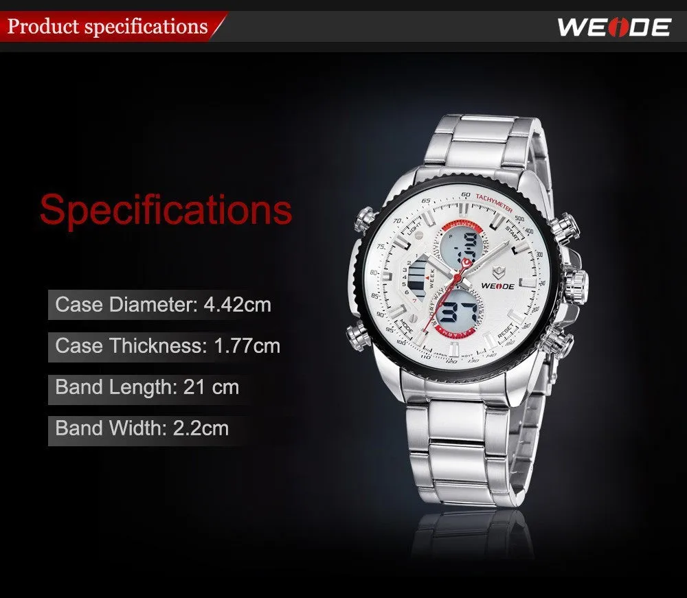 WEIDE Quartz Military Watches Sports Watch,Top Luxury Brand Business Men Watch Water Resistant Digital Watch