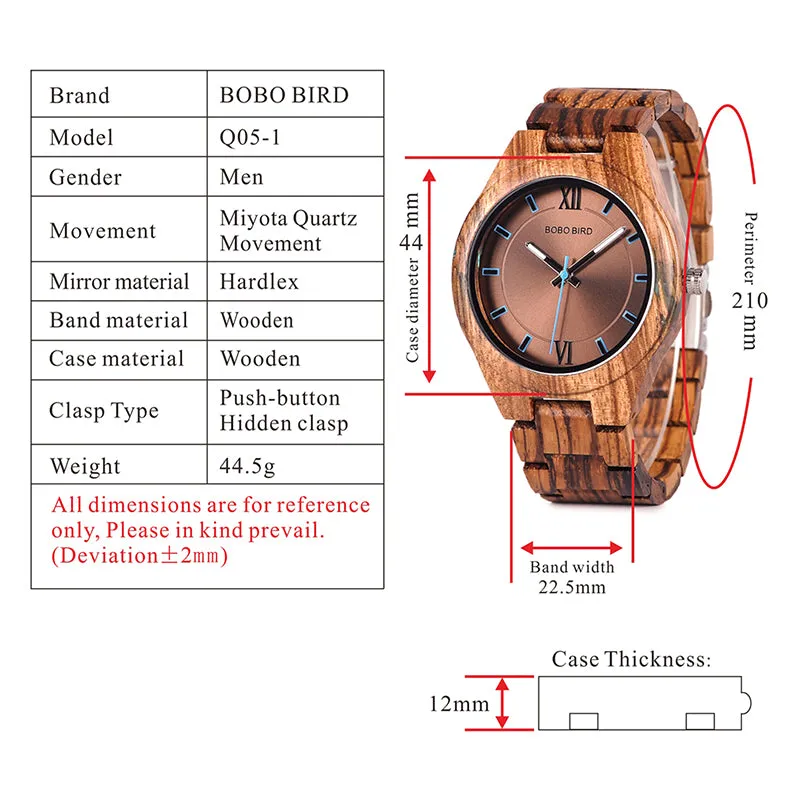 Zebra Luxury Wooden Watch